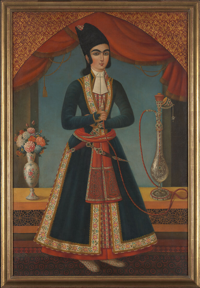 Portrait of a Prince (Possibly Mohammad Mirza), Oil on canvas 