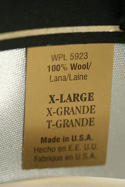 Zoot suit, (c) cotton; (d) silk; (f) leather, metal (g) elastic, leather, metal; (h) wool; (i, j) leather, American