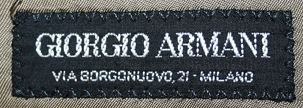 Suit, Giorgio Armani (Italian, founded 1974), wool, cashmere, Italian