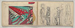 Sketchbook, with preparatory sketches for Jazz Band, Sword Drill, and Clive Brook, Lill Tschudi (Swiss, Schwanden 1911–2004 Schwanden), Watercolor, pencil, and gouache