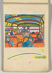 Sketchbook, with preparatory sketches for Jazz Band, Sword Drill, and Clive Brook, Lill Tschudi (Swiss, Schwanden 1911–2004 Schwanden), Watercolor, pencil, and gouache