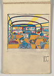 Sketchbook, with preparatory sketches for Jazz Band, Sword Drill, and Clive Brook, Lill Tschudi (Swiss, Schwanden 1911–2004 Schwanden), Watercolor, pencil, and gouache