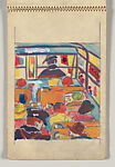 Sketchbook, with preparatory sketches for Jazz Band, Sword Drill, and Clive Brook, Lill Tschudi (Swiss, Schwanden 1911–2004 Schwanden), Watercolor, pencil, and gouache