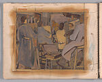 Sketchbook, with preparatory sketches for Workmen, Dancers, Slalom, Bells, People coming out of church, Life Class, Lill Tschudi (Swiss, Schwanden 1911–2004 Schwanden), Watercolor, graphite, and gouache