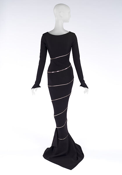 Dress, Azzedine Alaïa (French (born Tunisia), Tunis 1935–2017 Paris), wool, metal, silk, French