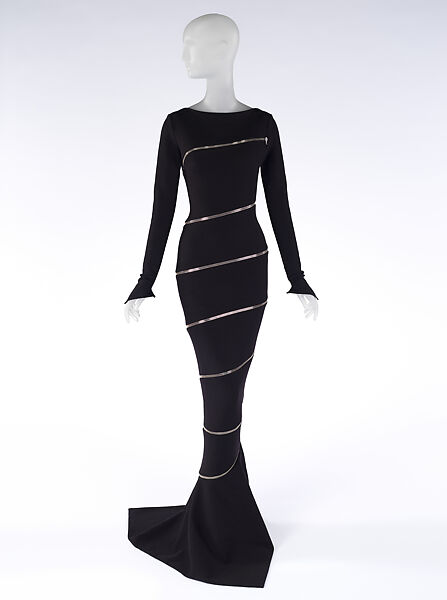 Dress, Azzedine Alaïa (French (born Tunisia), Tunis 1935–2017 Paris), wool, metal, silk, French 