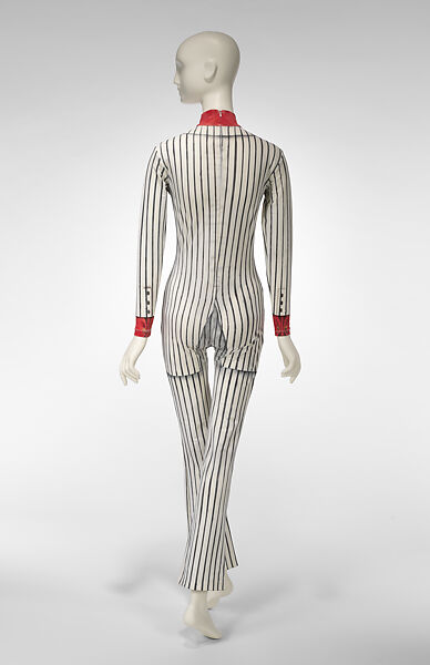 Jumpsuit, Katharine Hamnett London (British, founded 1979), Lycra, metal, British