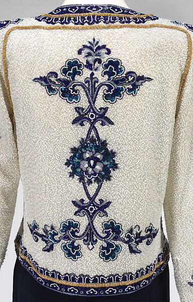 Ensemble, House of Chanel (French, founded 1910), (a) silk, glass, (b) silk, French
