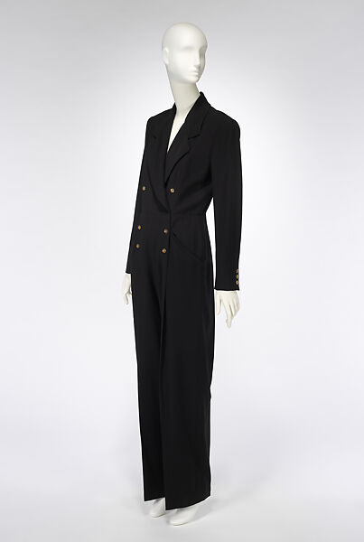 Jumpsuit, Calvin Klein, Inc. (American, founded 1968), wool, silk, metal, American 