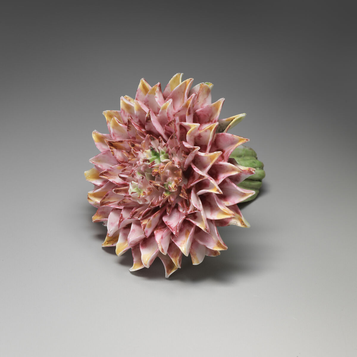 Porcelain flower (one of a set of nine), Soft-paste porcelain, French 