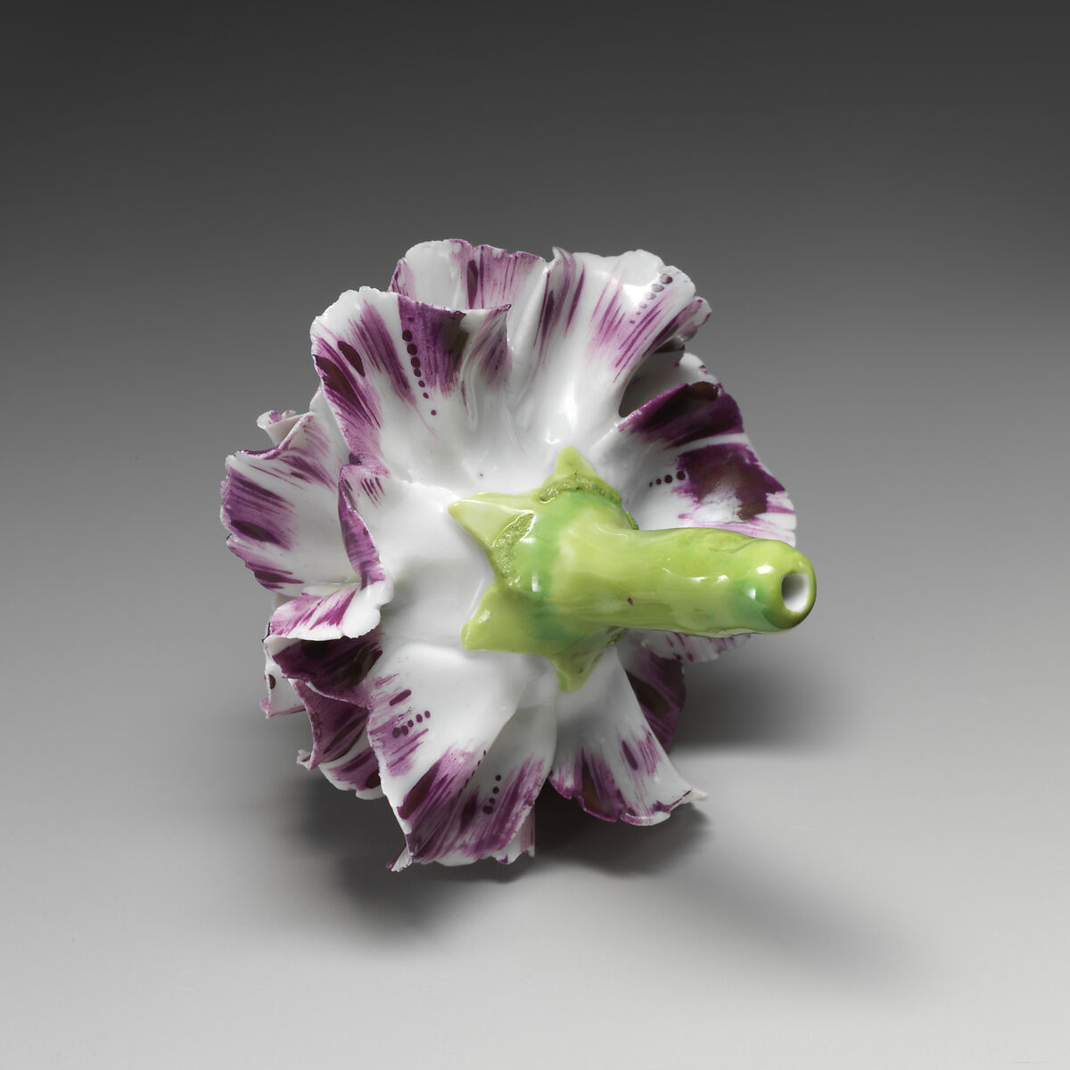 Porcelain flower (one of a set of nine), Soft-paste porcelain, French