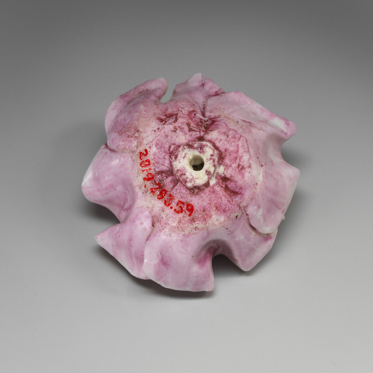 Porcelain flower (one of a set of nine), Soft-paste porcelain, French