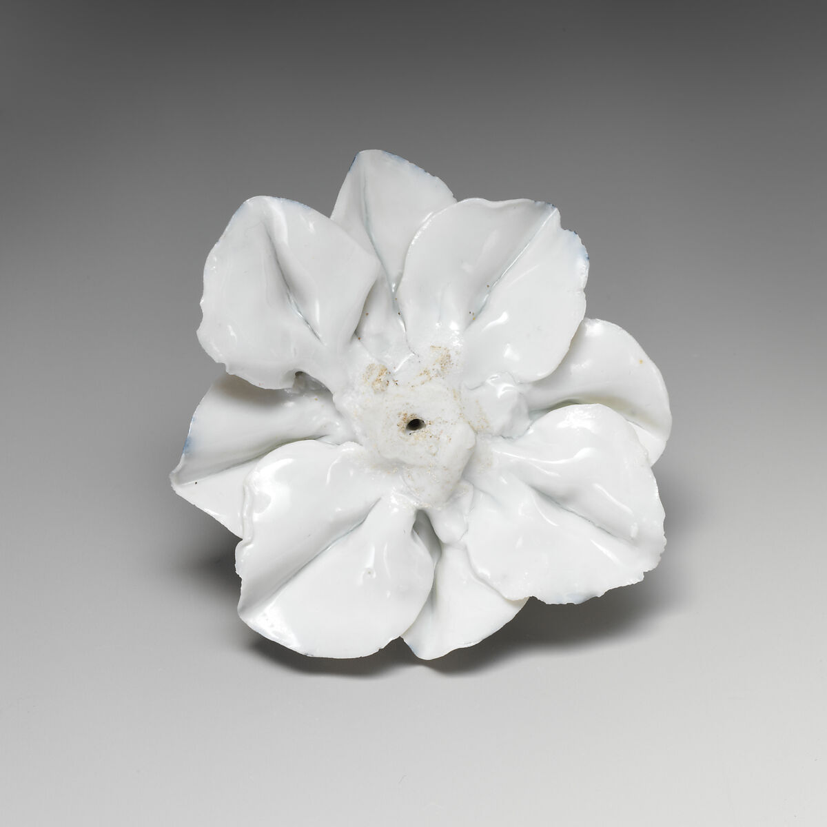 Porcelain flower (one of a set of nine), Soft-paste porcelain, French
