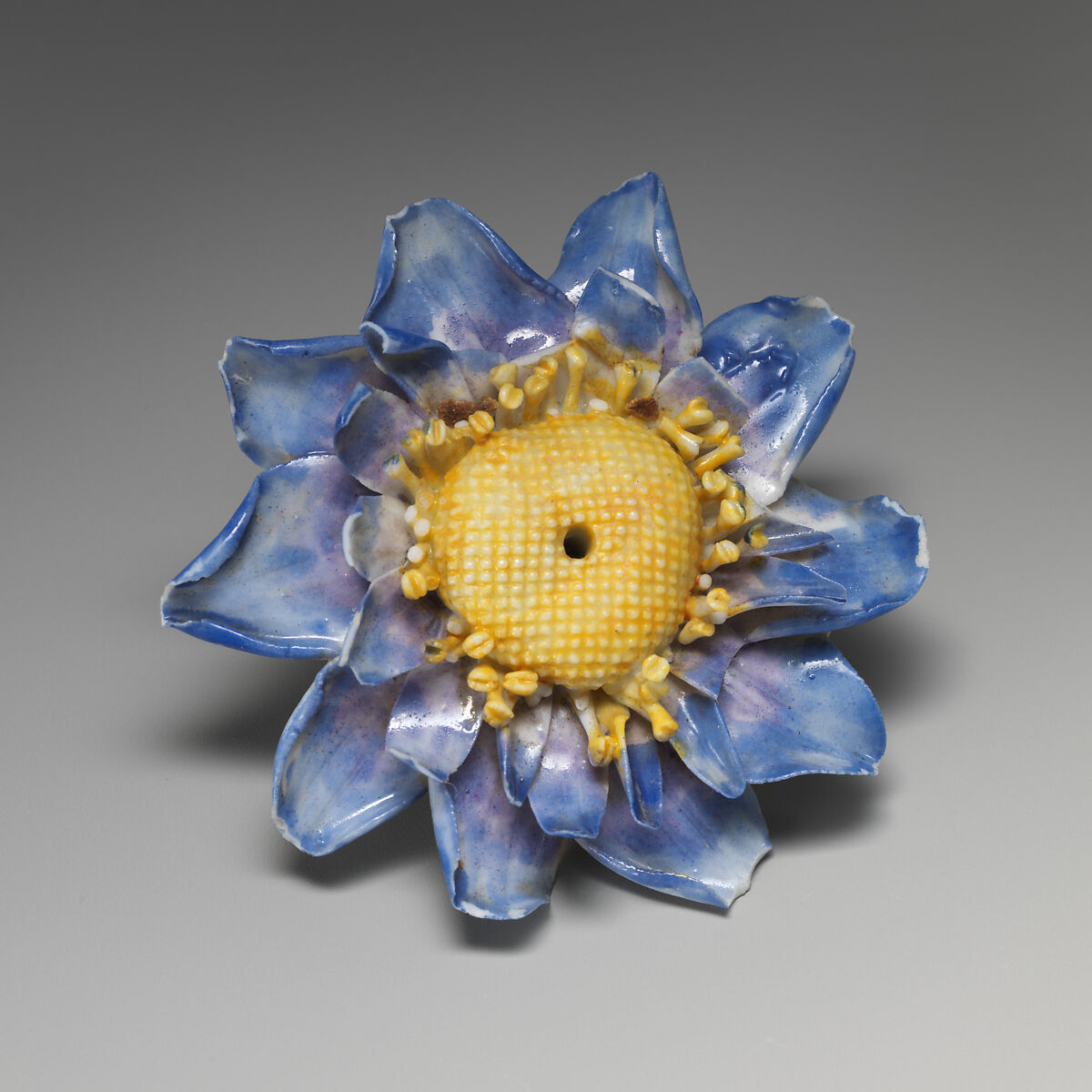 Porcelain flower (one of a set of nine), Soft-paste porcelain, French 