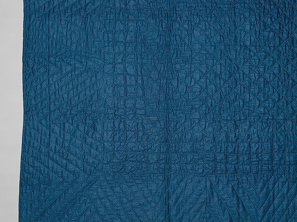 Nine-patch Postage Stamp quilt, Unknown maker, American, probably Pennsylvania, Cotton, silk, and wool, American
