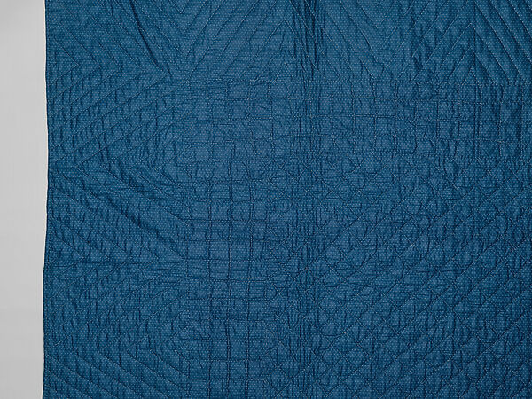 Nine-patch Postage Stamp quilt, Unknown maker, American, probably Pennsylvania, Cotton, silk, and wool, American
