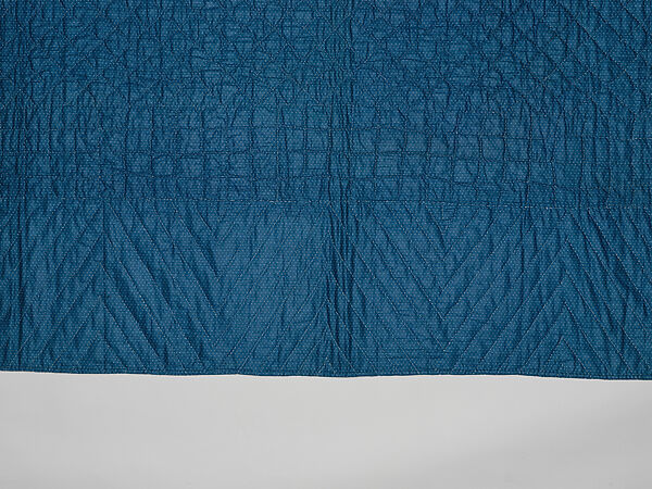 Nine-patch Postage Stamp quilt, Unknown maker, American, probably Pennsylvania, Cotton, silk, and wool, American