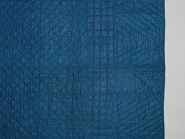 Nine-patch Postage Stamp quilt, Unknown maker, American, probably Pennsylvania, Cotton, silk, and wool, American