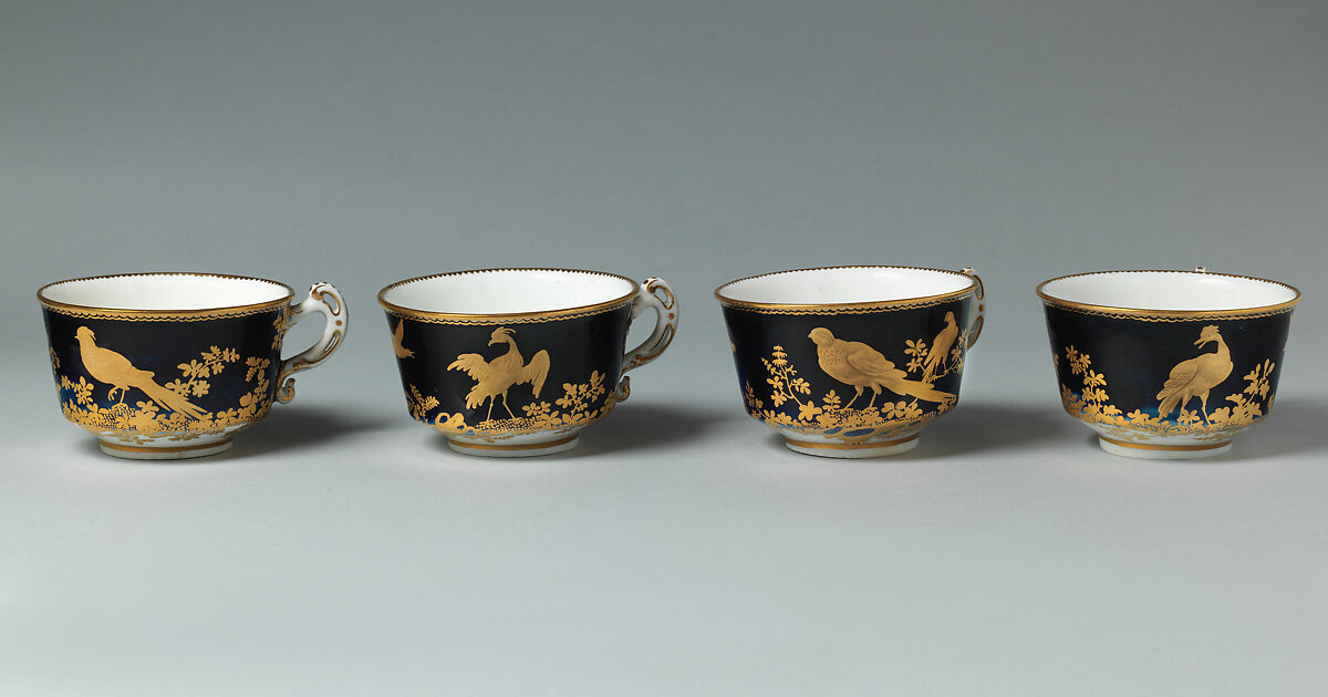 Teacups (8) (part of a service), Chelsea Porcelain Manufactory (British, 1745–1784, Gold Anchor Period, 1759–69), Soft-paste porcelain, British, Chelsea 