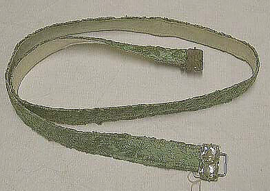 Evening dress, House of Chanel (French, founded 1910), silk, glass, leather, French