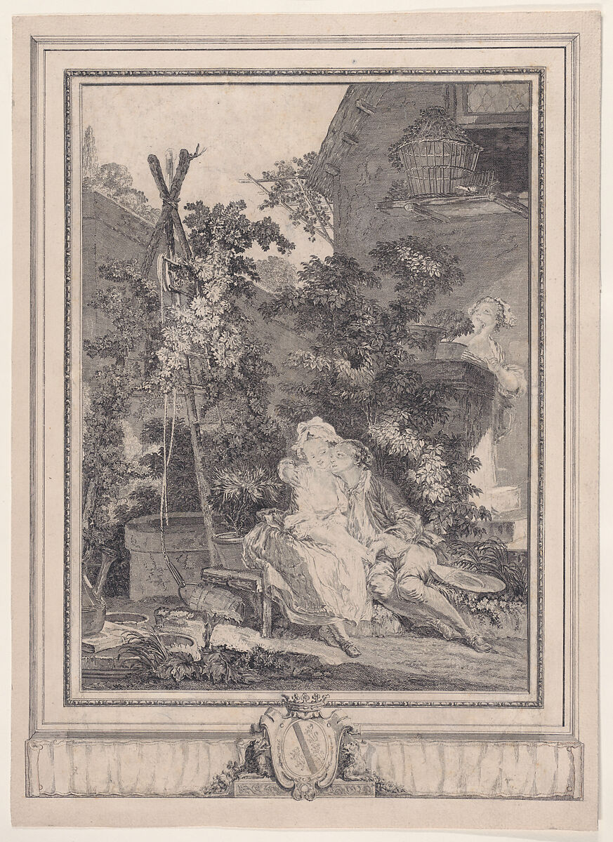 Le Jardinier Galant, After Pierre Antoine Baudouin (French, Paris 1723–1769 Paris), Etching and engraving 