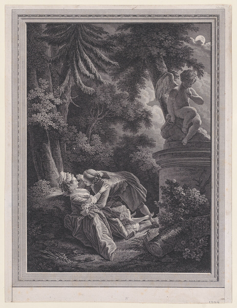 La nuit, After Pierre Antoine Baudouin (French, Paris 1723–1769 Paris), Engraving 