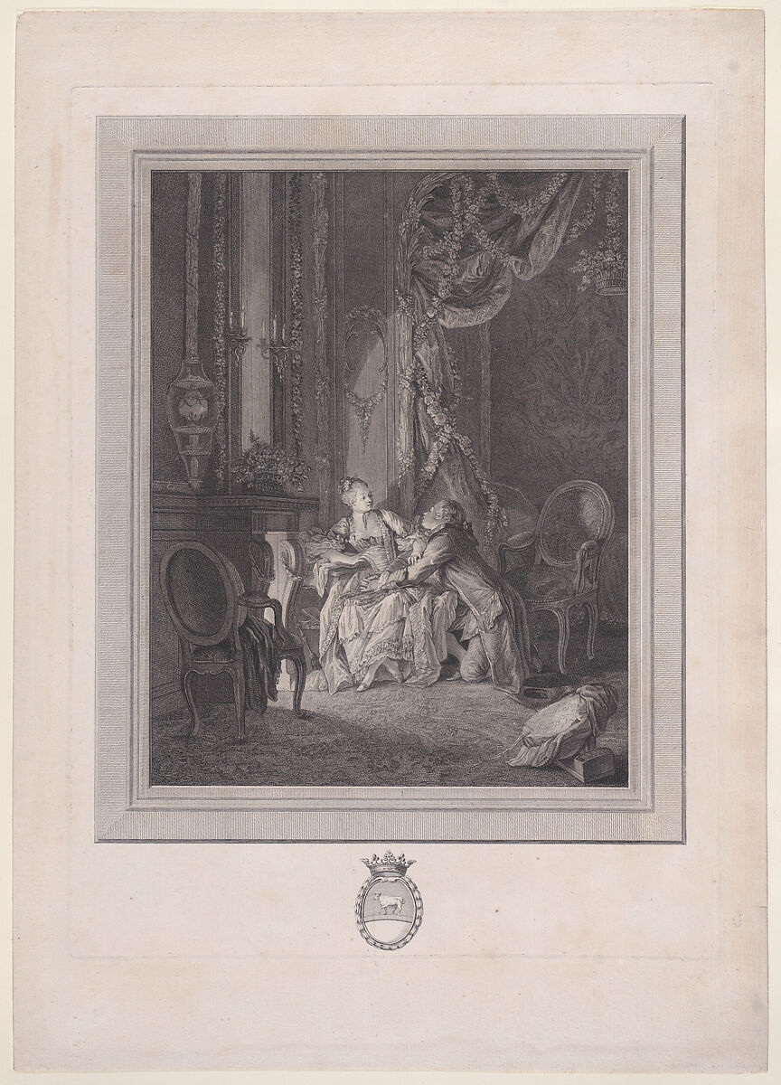 Le danger du tête-à-tête, After Pierre Antoine Baudouin (French, Paris 1723–1769 Paris), Etching and engraving 