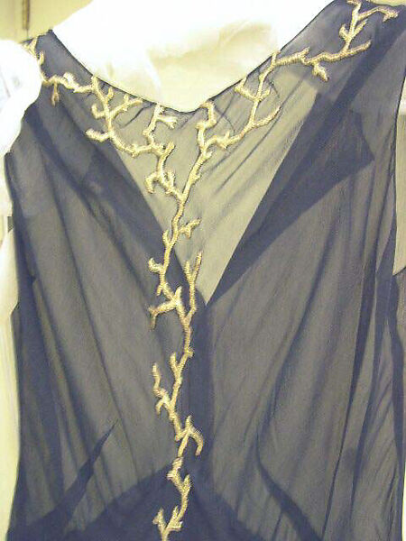 Evening dress, House of Chanel (French, founded 1910), silk, gold, French