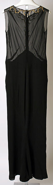 Evening dress, House of Chanel (French, founded 1910), silk, gold, French