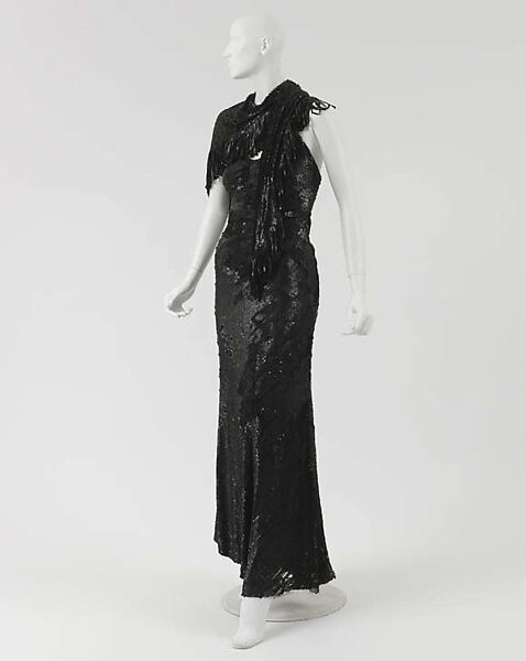 Evening ensemble, House of Chanel (French, founded 1910), silk, rayon, plastic, French