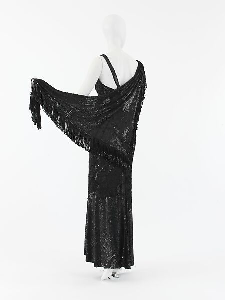 Evening ensemble, House of Chanel (French, founded 1910), silk, rayon, plastic, French