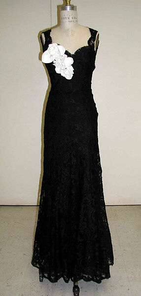 Evening dress, House of Chanel (French, founded 1910), silk, rayon, horsehair, linen, French