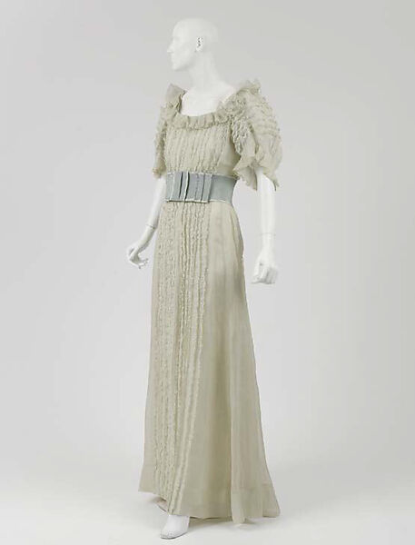 Evening dress, House of Chanel (French, founded 1910), cotton, rayon
b) (medium not available)
c) rayon, French 