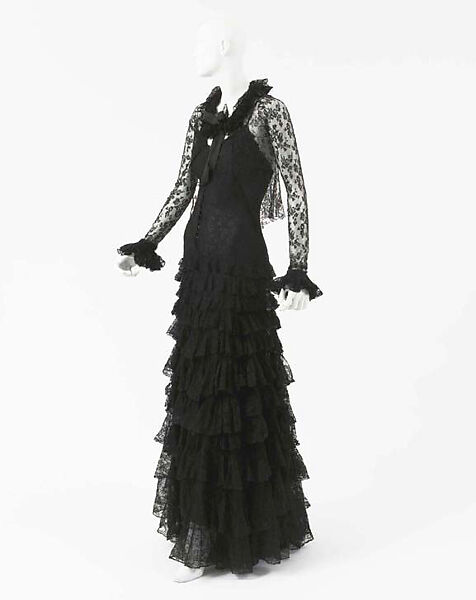 Evening ensemble, House of Chanel (French, founded 1910), rayon, silk, French