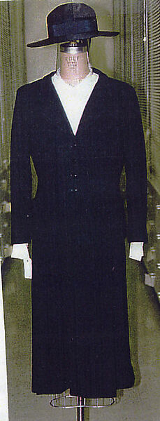 Ensemble, House of Chanel (French, founded 1910), wool, cotton, silk, metal, straw, French