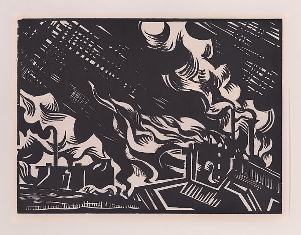 Black Country, Edward Alexander Wadsworth (British, Cleckheaton, West Yorkshire 1889–1949), Woodcut 