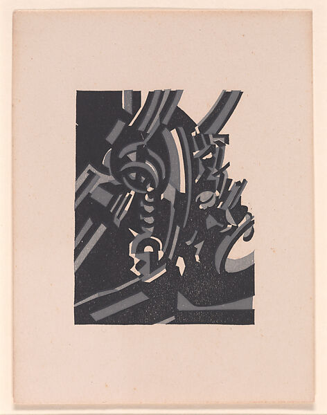 Invention, Edward Alexander Wadsworth (British, Cleckheaton, West Yorkshire 1889–1949), Woodcut 