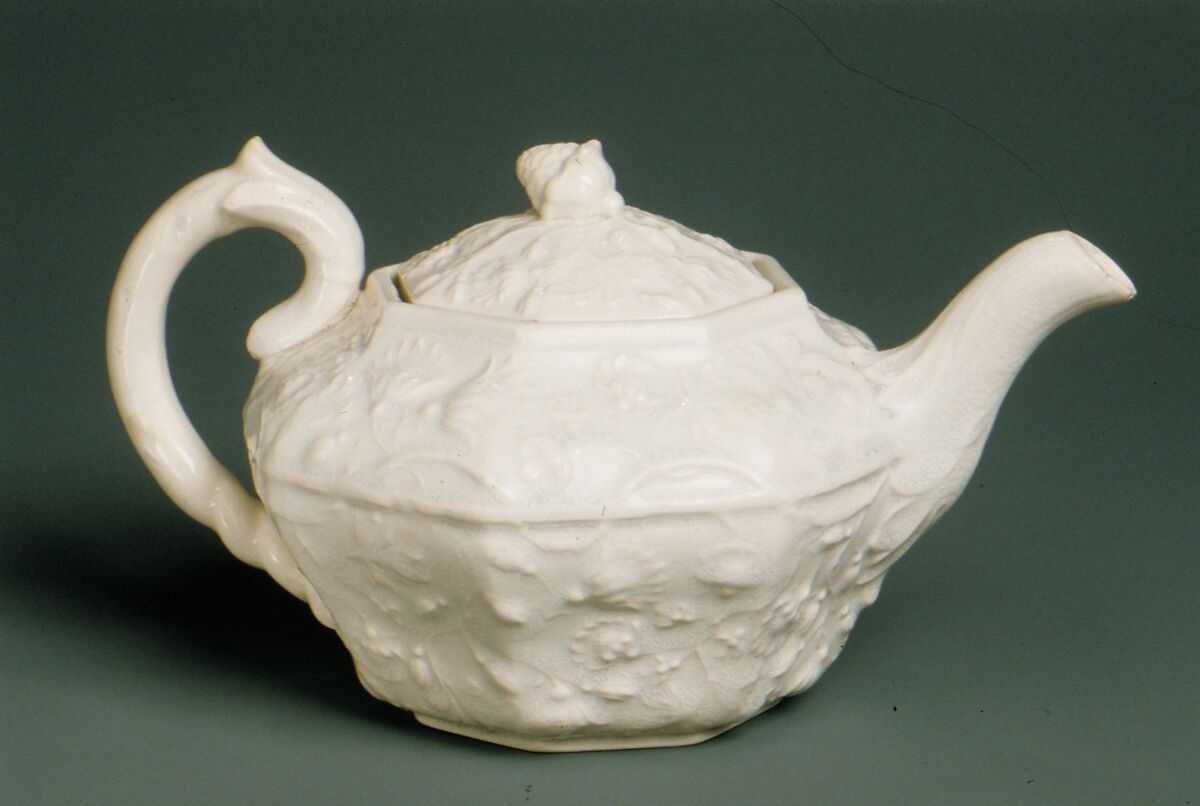 Teapot, American Pottery Manufacturing Company (American, 1833–ca. 1854), Earthenware, American