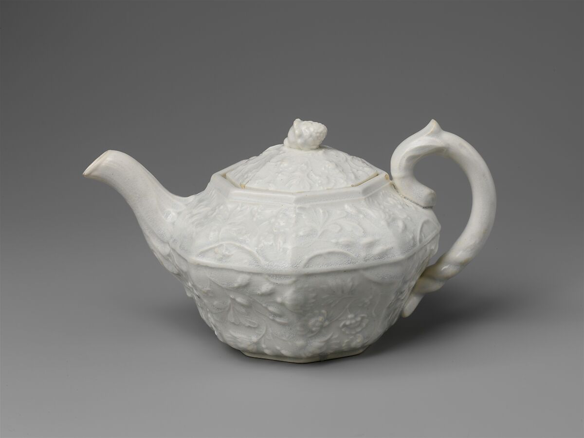 Teapot, American Pottery Manufacturing Company (1833–ca. 1854), Earthenware, American 