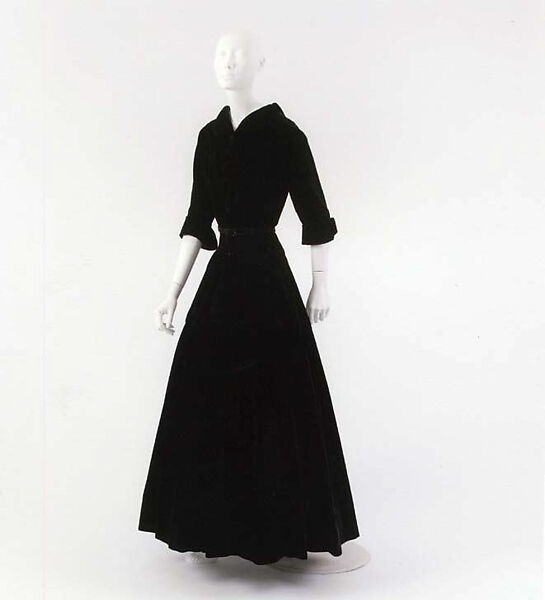 Dinner dress, House of Chanel (French, founded 1910), (a, b) silk
(c) nylon, French 