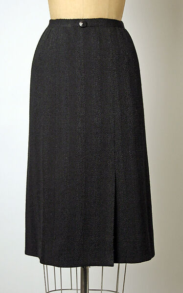 Suit, House of Chanel (French, founded 1910), (a) wool, linen; (b) wool, French