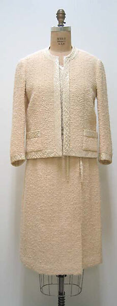 Ensemble, (a, b) House of Chanel (French, founded 1910), (a, b) wool, silk, metallic thread; (c,d) silk, metallic thread, French 