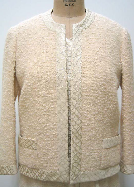 Ensemble, (a, b) House of Chanel (French, founded 1910), (a, b) wool, silk, metallic thread; (c,d) silk, metallic thread, French