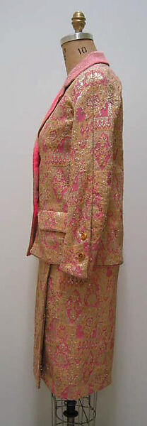 Cocktail ensemble, House of Chanel (French, founded 1910), silk, metallic, wool, French