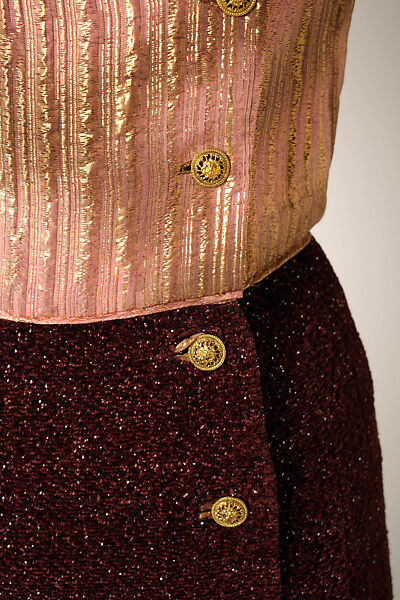 Cocktail ensemble, House of Chanel (French, founded 1910), metallic, French