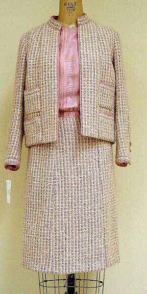 Suit, House of Chanel (French, founded 1910), silk, wool, French 