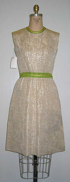 Cocktail ensemble, House of Chanel (French, founded 1910), silk, metallic, French