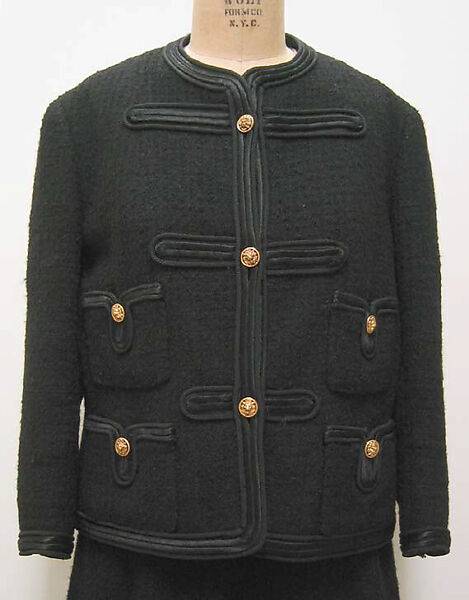Suit, House of Chanel (French, founded 1910), (a, b) wool; (c) silk, French