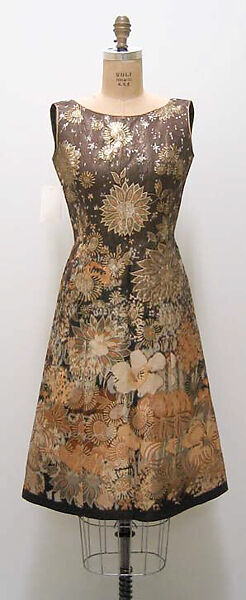 Cocktail suit, House of Chanel (French, founded 1910), silk, metallic thread, French