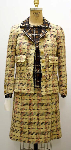 Suit, House of Chanel (French, founded 1910), (a, b) wool; (c) silk, French 